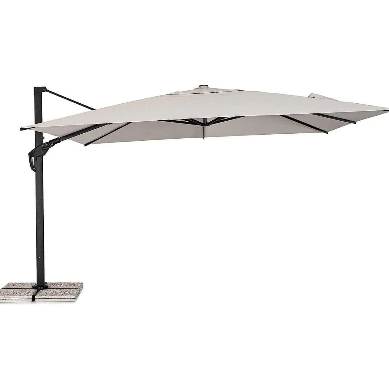 mutoni lifestyle Ampelschirm Aries Anthrazit-Natur 400X400> Freiarmschirme