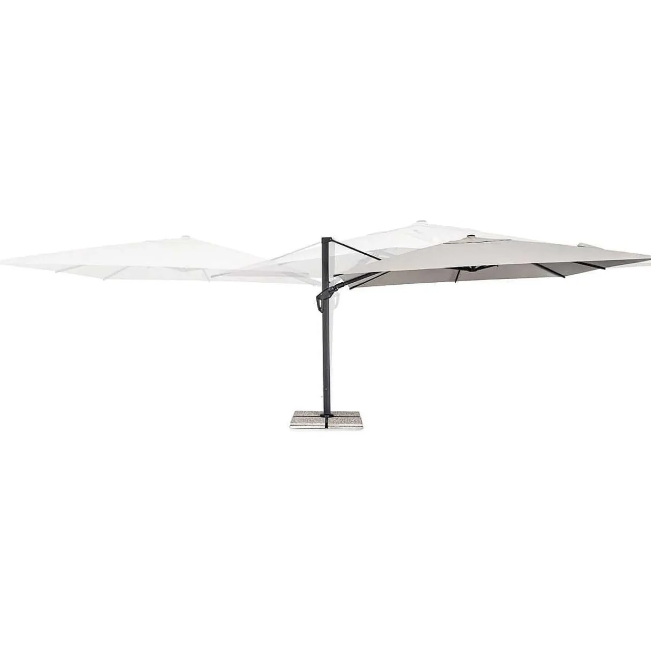 mutoni lifestyle Ampelschirm Aries Anthrazit-Natur 400X400> Freiarmschirme
