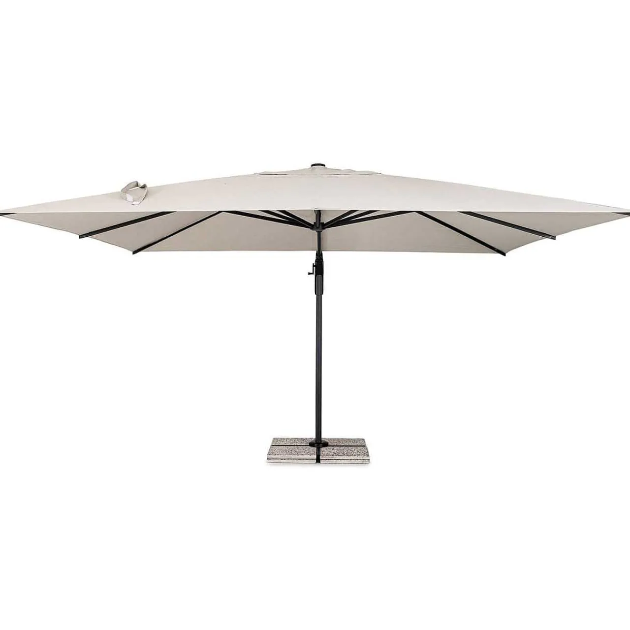 mutoni lifestyle Ampelschirm Aries Anthrazit-Natur 400X400> Freiarmschirme