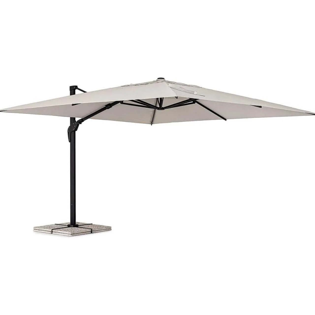 mutoni lifestyle Ampelschirm Aries Anthrazit-Natur 400X400> Freiarmschirme