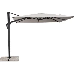 mutoni lifestyle Ampelschirm Aries Anthrazit-Natur 300X300> Freiarmschirme