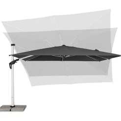 mutoni lifestyle Ampelschirm Aries Eloxiert-Grau 400X400> Freiarmschirme