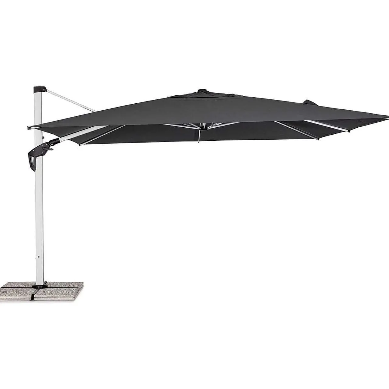 mutoni lifestyle Ampelschirm Aries Eloxiert-Grau 400X400> Freiarmschirme