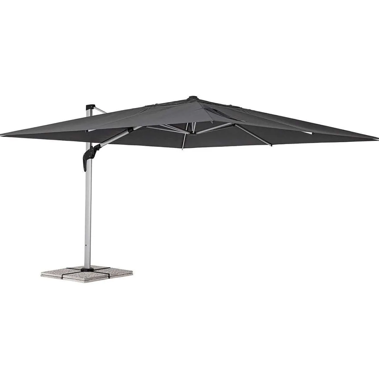 mutoni lifestyle Ampelschirm Aries Eloxiert-Grau 400X400> Freiarmschirme