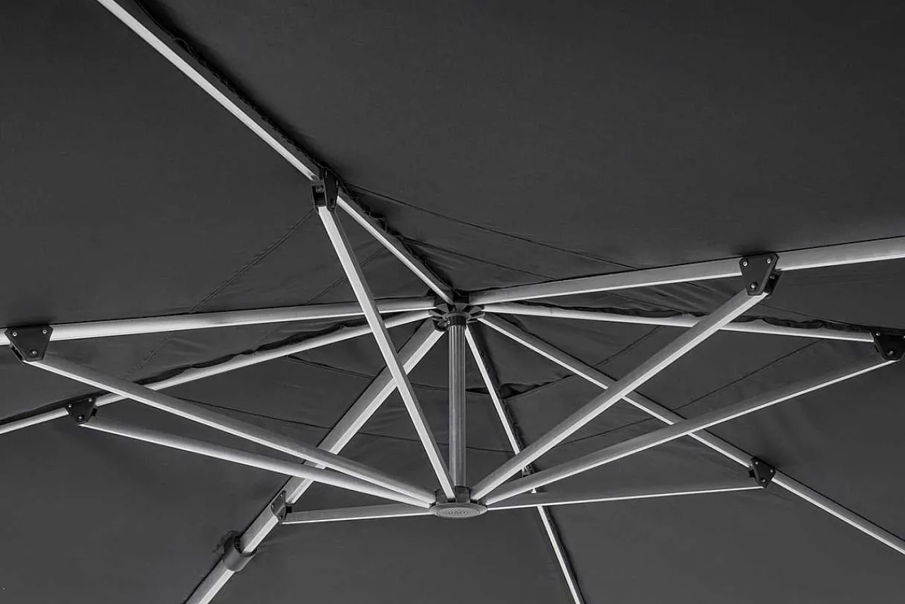 mutoni lifestyle Ampelschirm Aries Eloxiert-Grau 400X400> Freiarmschirme