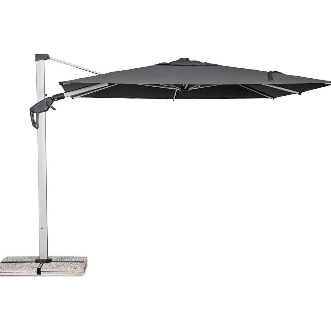 mutoni lifestyle Ampelschirm Aries Grau 300X300> Freiarmschirme