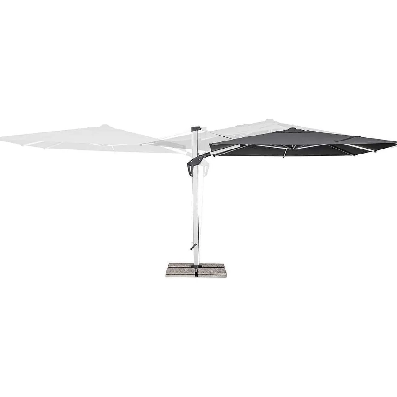 mutoni lifestyle Ampelschirm Aries Grau 300X300> Freiarmschirme