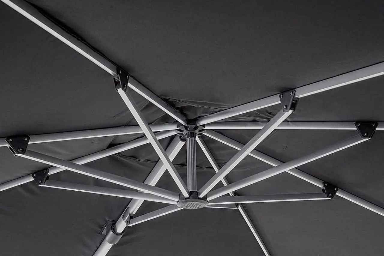 mutoni lifestyle Ampelschirm Aries Grau 300X300> Freiarmschirme