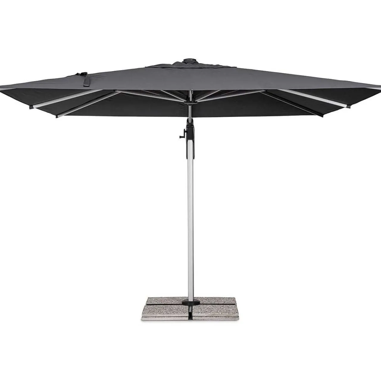 mutoni lifestyle Ampelschirm Aries Grau 300X300> Freiarmschirme