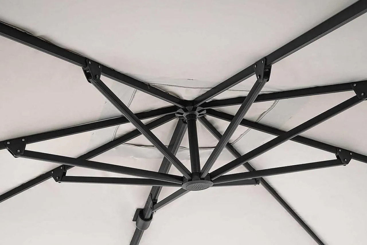 mutoni lifestyle Ampelschirm Aries Natur 400X300> Freiarmschirme