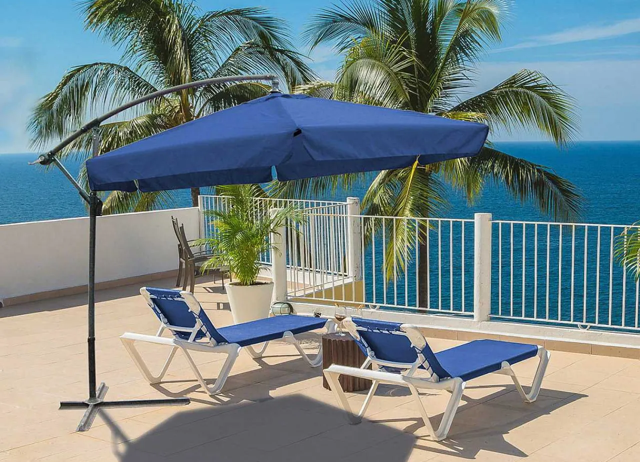mutoni pleasure Ampelschirm Eclipta Blau 300X300> Freiarmschirme