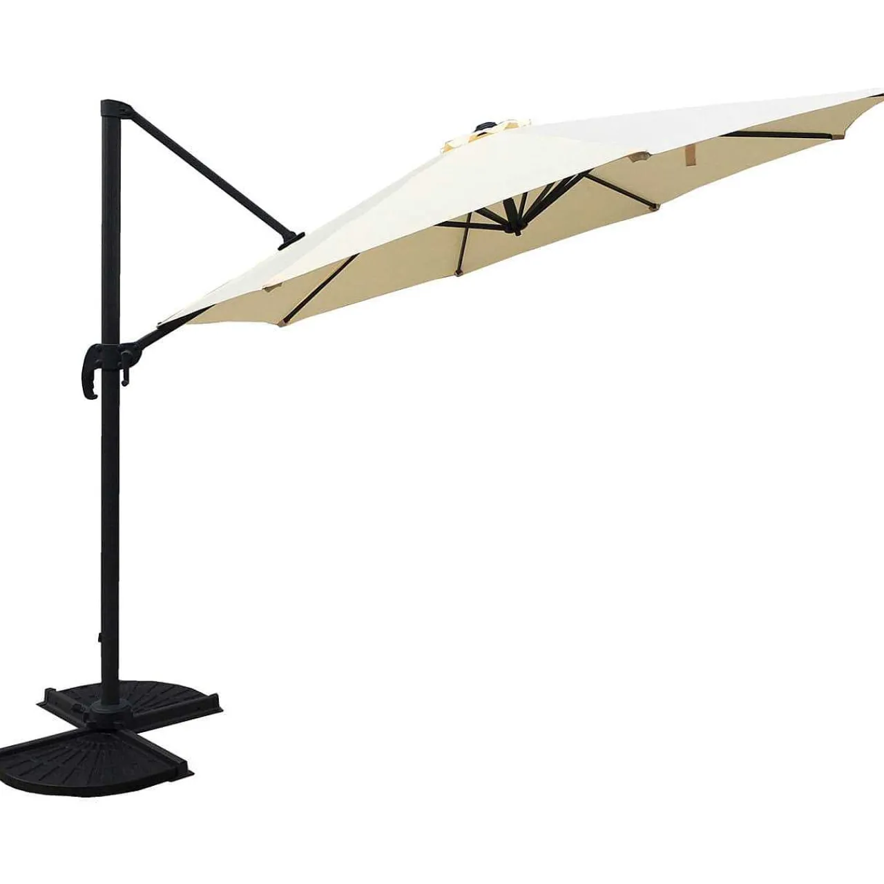 mutoni pleasure Ampelschirm Hespera Creme Achteckig 300X300> Freiarmschirme