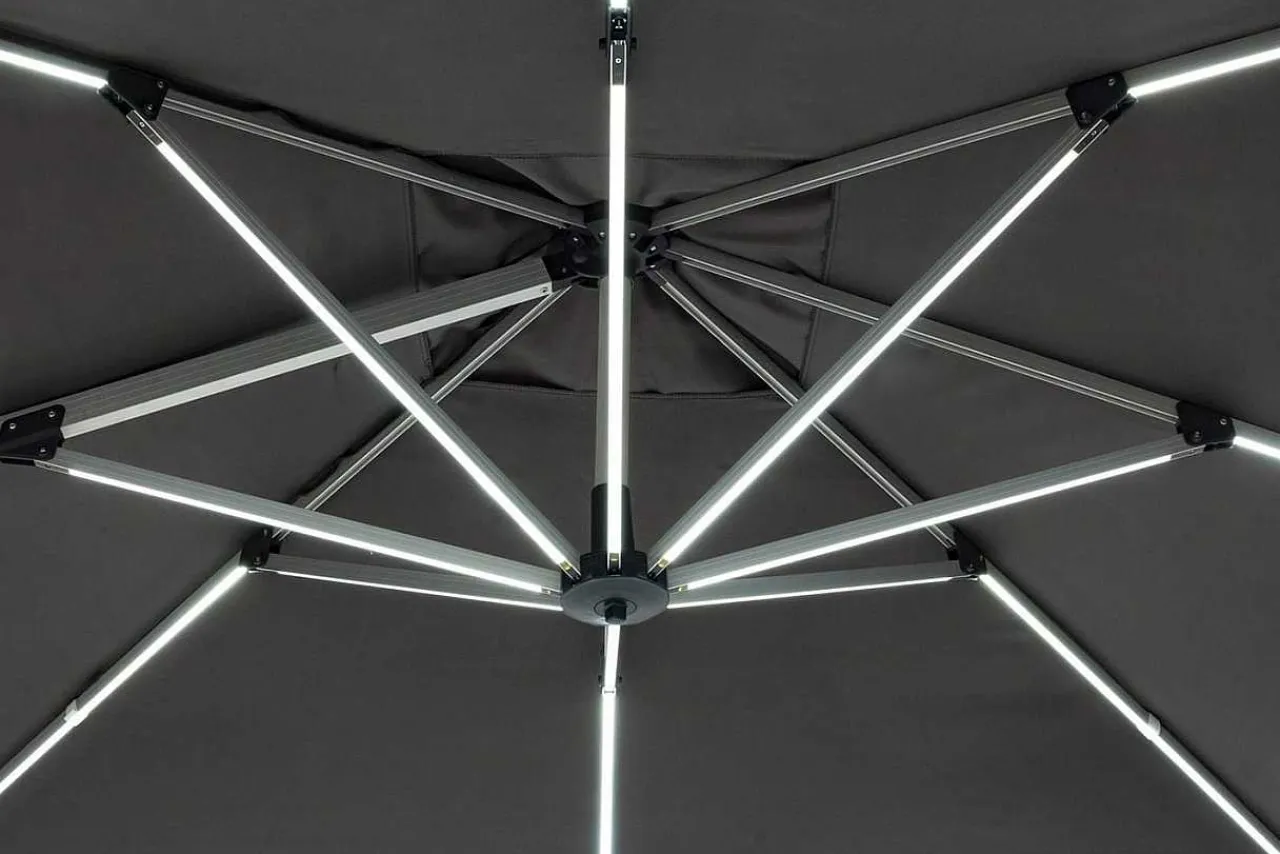 mutoni lifestyle Ampelschirm Ines 300X300 Eloxiert Dunkelgrau> Freiarmschirme
