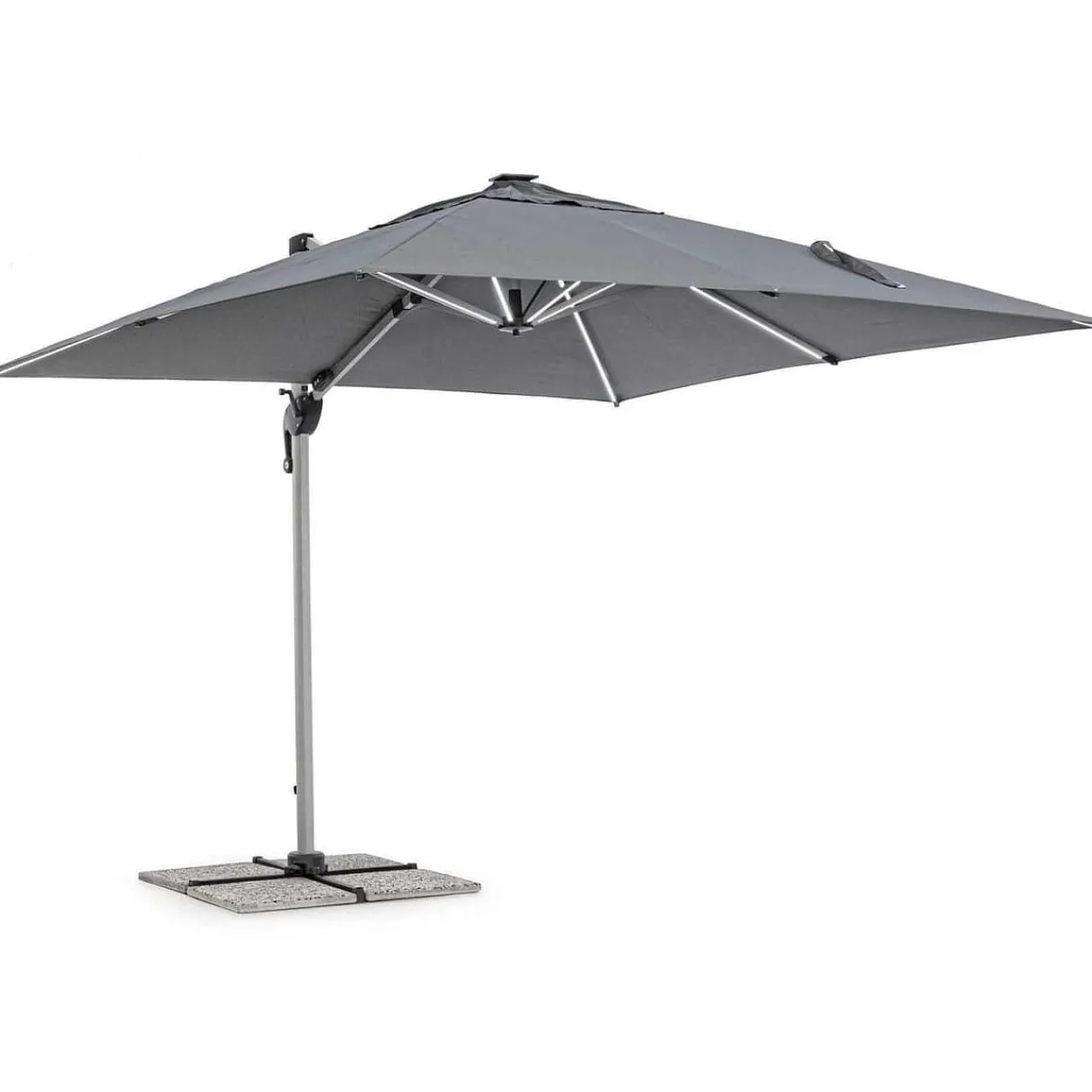 mutoni lifestyle Ampelschirm Ines 300X300 Eloxiert Dunkelgrau> Freiarmschirme