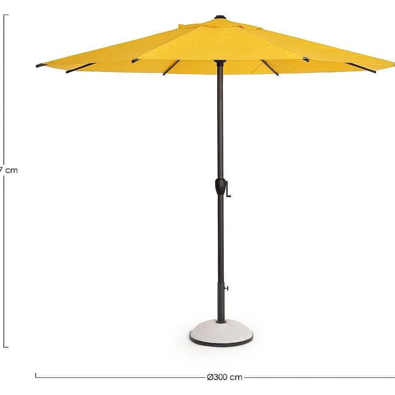 mutoni lifestyle Ampelschirm Rio Anthrazit-Mimose 300> Freiarmschirme