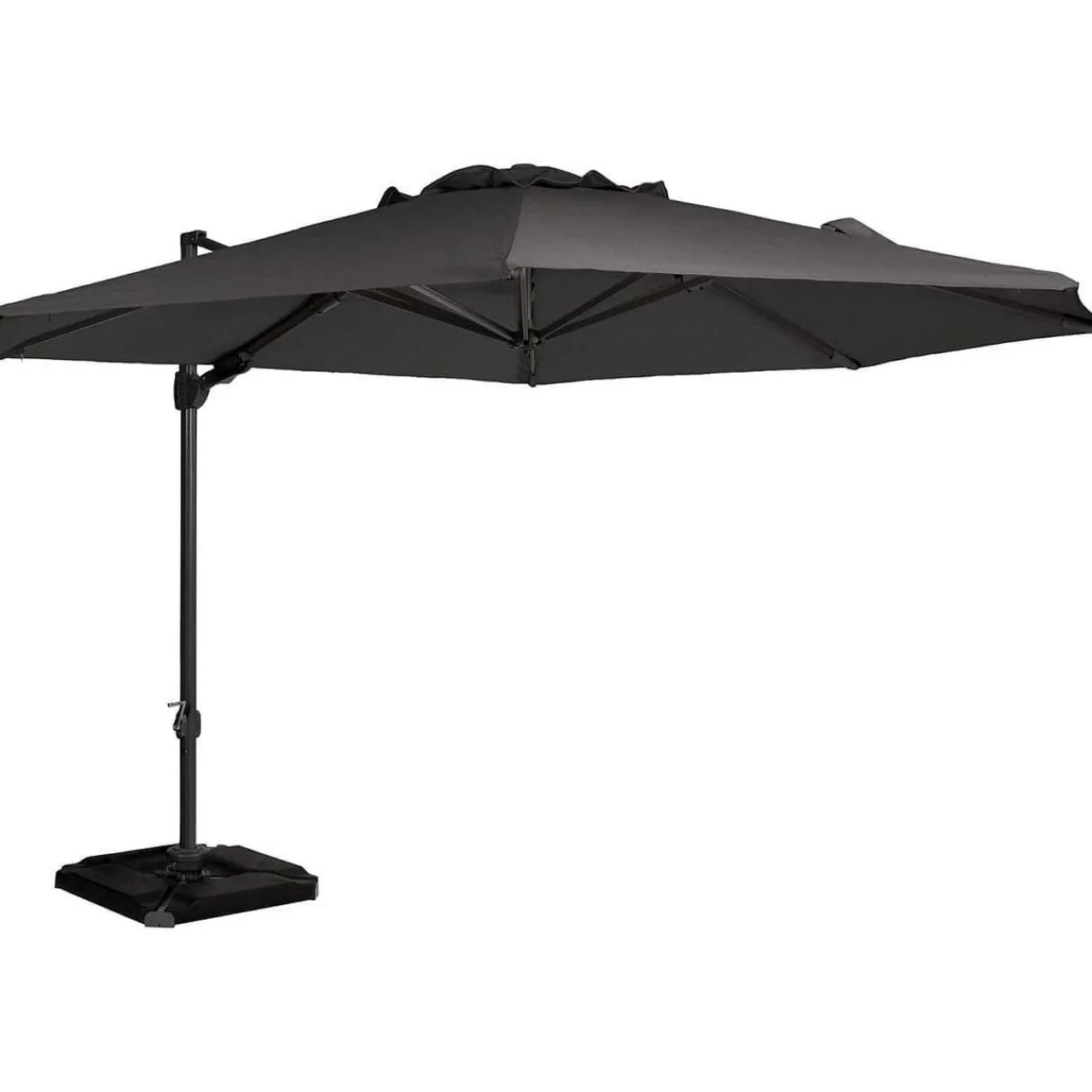 mutoni living Ampelschirm Roma Anthrazit 350X350> Freiarmschirme