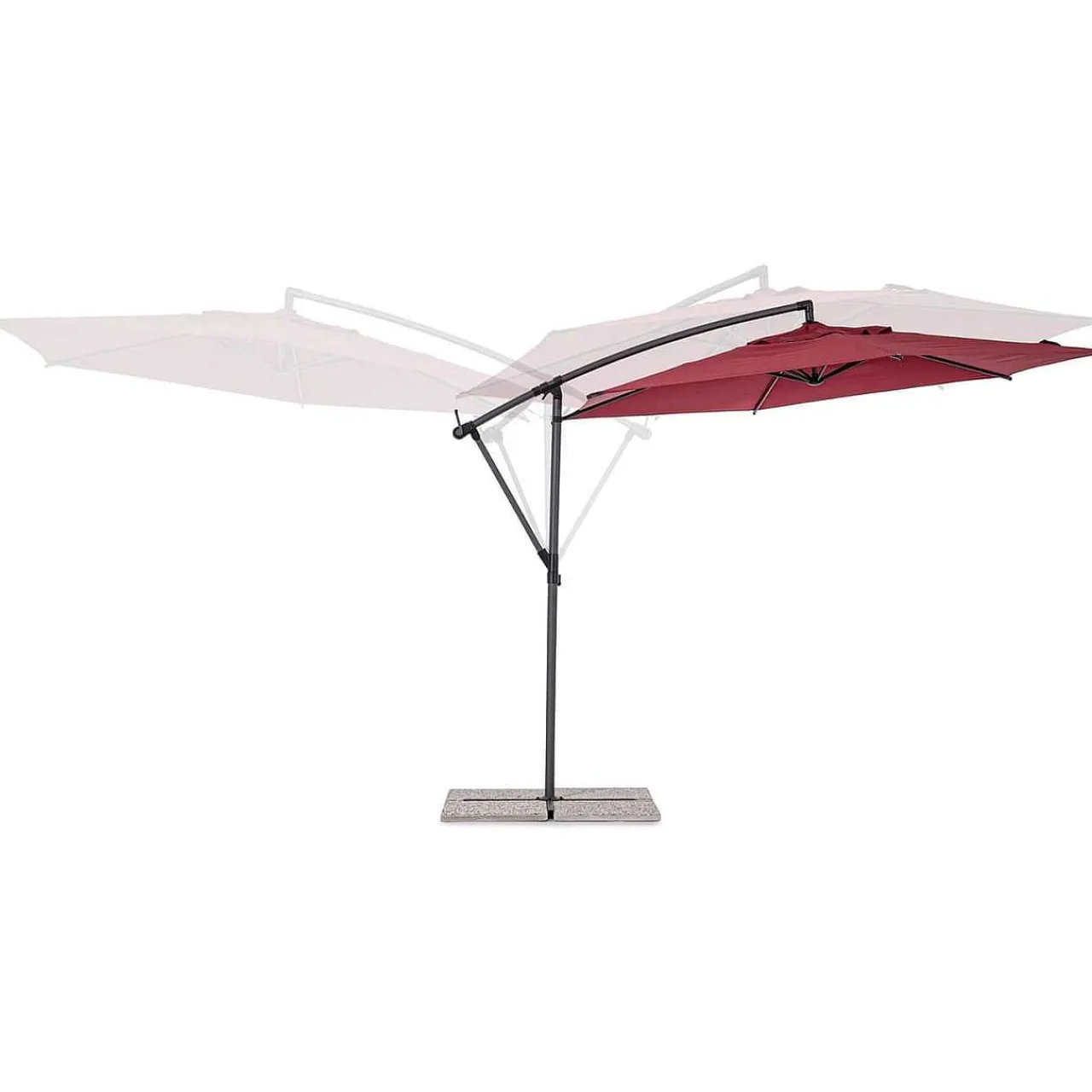 mutoni lifestyle Ampelschirm Tropea Anthrazit-Burgundy 300> Freiarmschirme