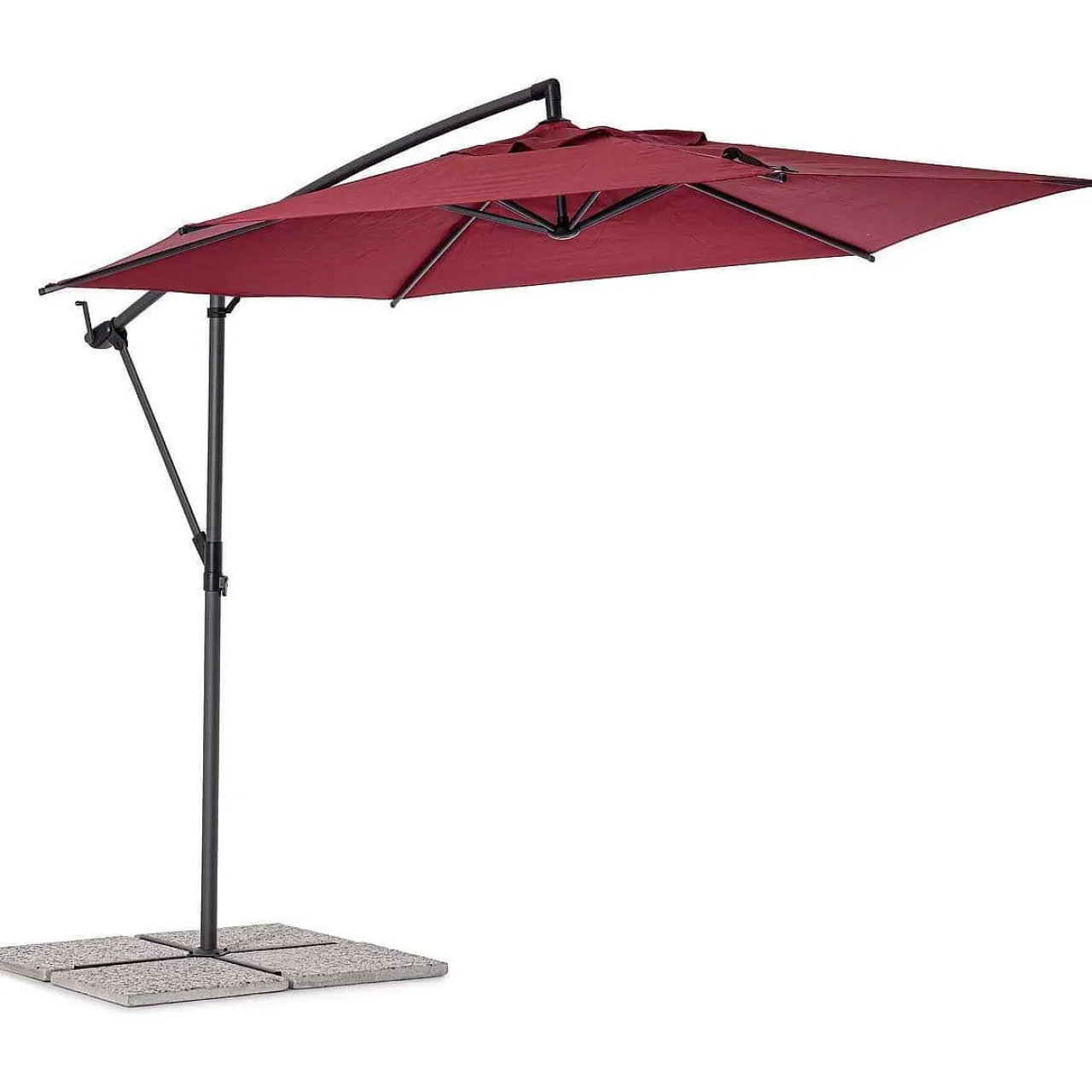 mutoni lifestyle Ampelschirm Tropea Anthrazit-Burgundy 300> Freiarmschirme