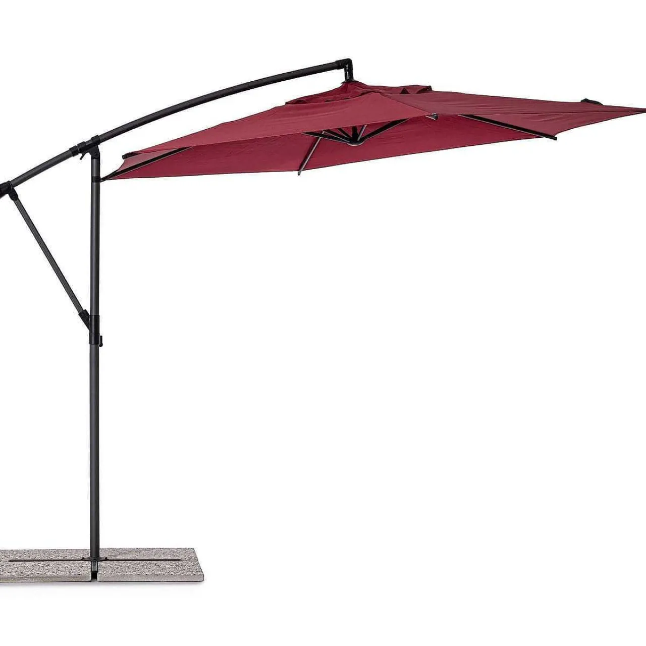 mutoni lifestyle Ampelschirm Tropea Anthrazit-Burgundy 300> Freiarmschirme