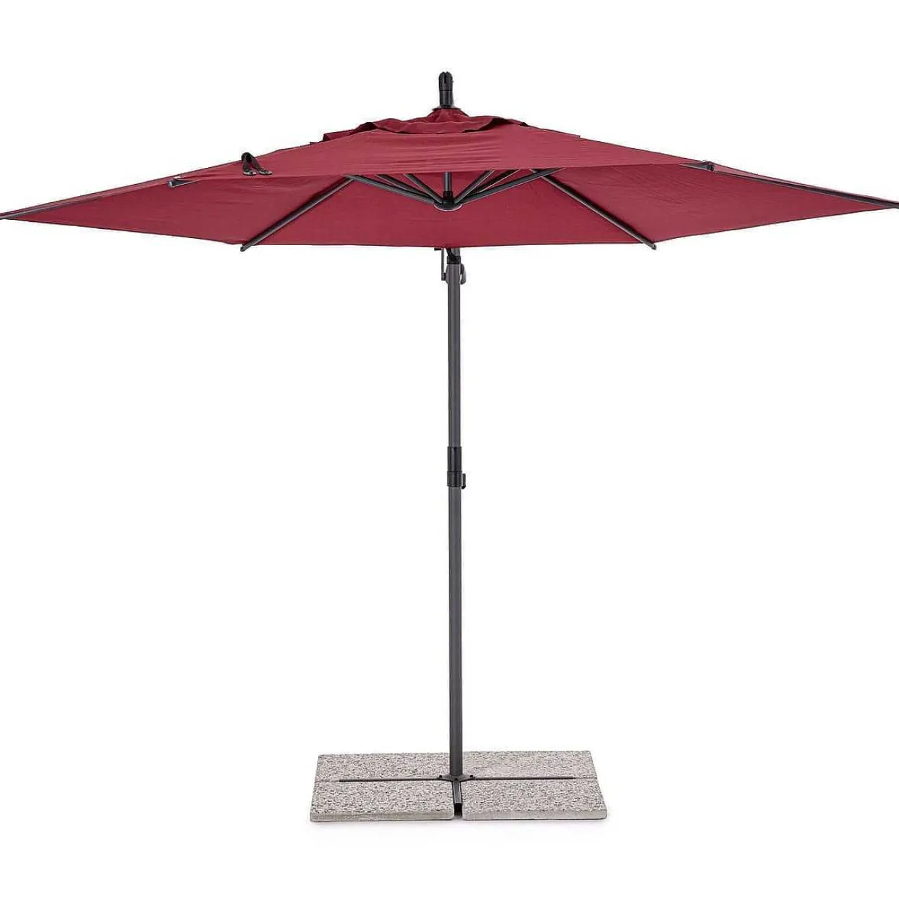 mutoni lifestyle Ampelschirm Tropea Anthrazit-Burgundy 300> Freiarmschirme