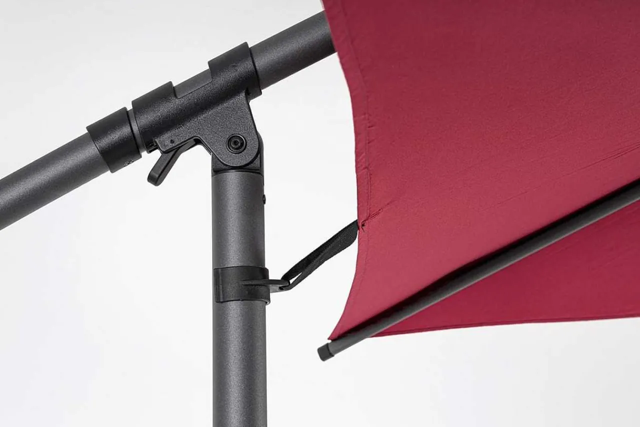 mutoni lifestyle Ampelschirm Tropea Anthrazit-Burgundy 300> Freiarmschirme