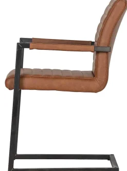 mutoni living Armlehn Freischwingerstuhl Bas Cognac> Freischwinger