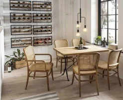 mutoni sweet home Armlehnstuhl Rattan Teak Braun><noscript><img width=