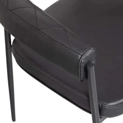 mutoni living Armlehnstuhl Sev Kunstleder Schwarz> Armlehnstühle