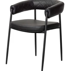 mutoni living Armlehnstuhl Sev Kunstleder Schwarz><noscript><img width=