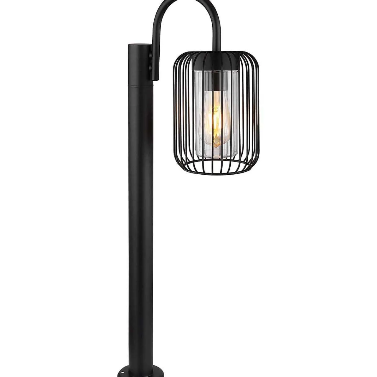 mutoni light Aussenleuchte Adelheid Edelstahl Schwarz Matt 1Xe27> Stehleuchten Aussen