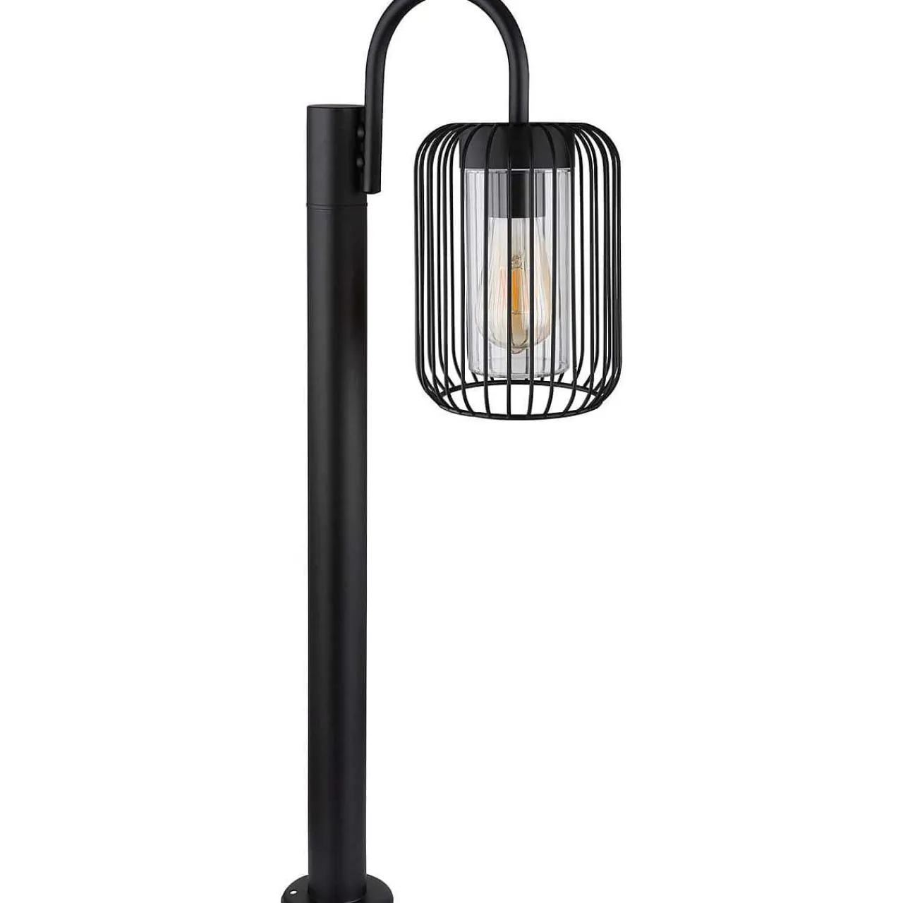 mutoni light Aussenleuchte Adelheid Edelstahl Schwarz Matt 1Xe27> Stehleuchten Aussen