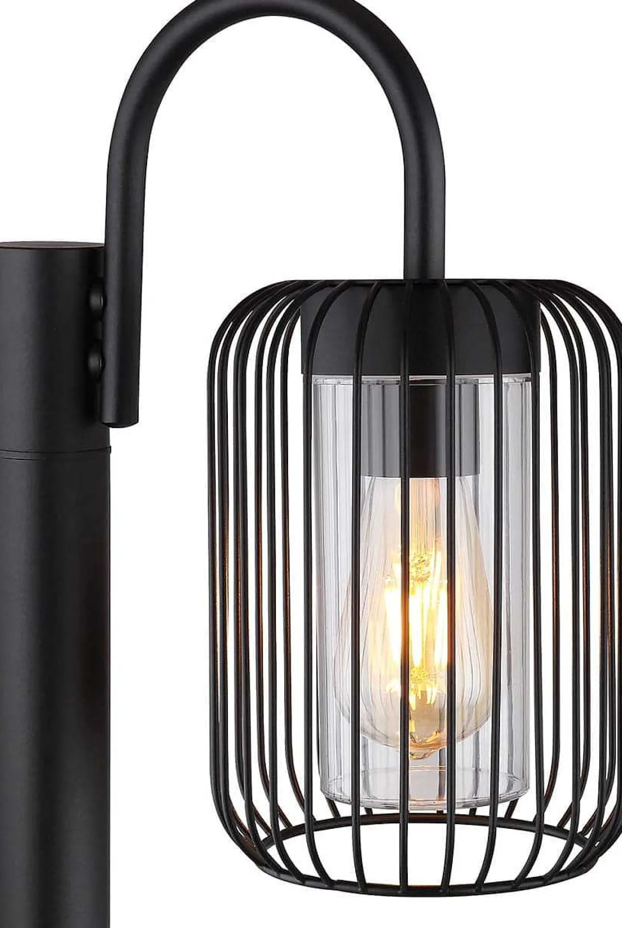 mutoni light Aussenleuchte Adelheid Edelstahl Schwarz Matt 1Xe27> Stehleuchten Aussen