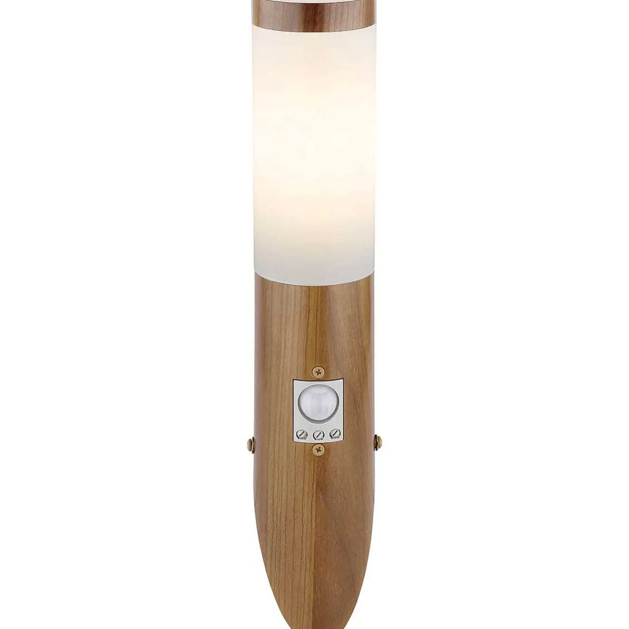 mutoni light Aussenleuchte Boston Edelstahl 1Xe27 Holzoptik Opal 8X8X41> Wandleuchten Aussen