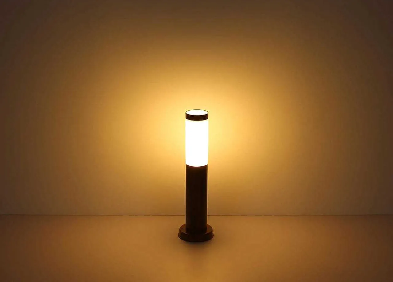 mutoni light Aussenleuchte Boston Edelstahl 1Xe27 Holzoptik Opal 8X8X41> Wandleuchten Aussen