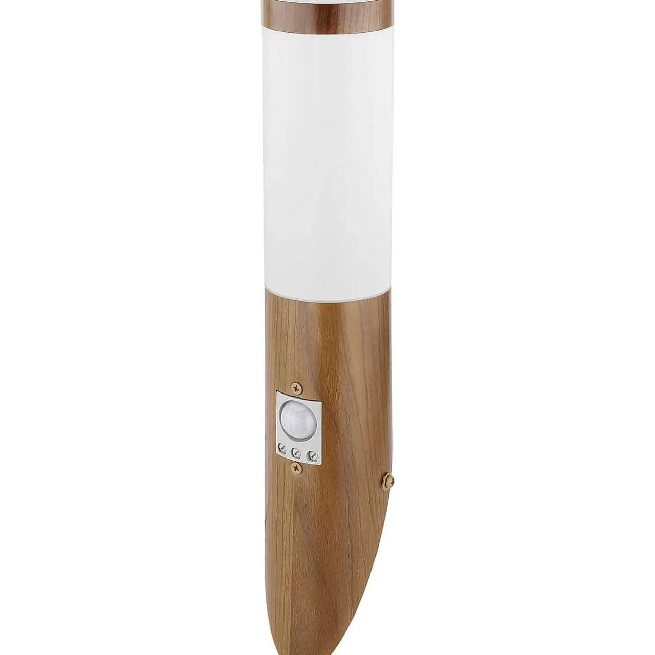 mutoni light Aussenleuchte Boston Edelstahl 1Xe27 Holzoptik Opal 8X8X41> Wandleuchten Aussen