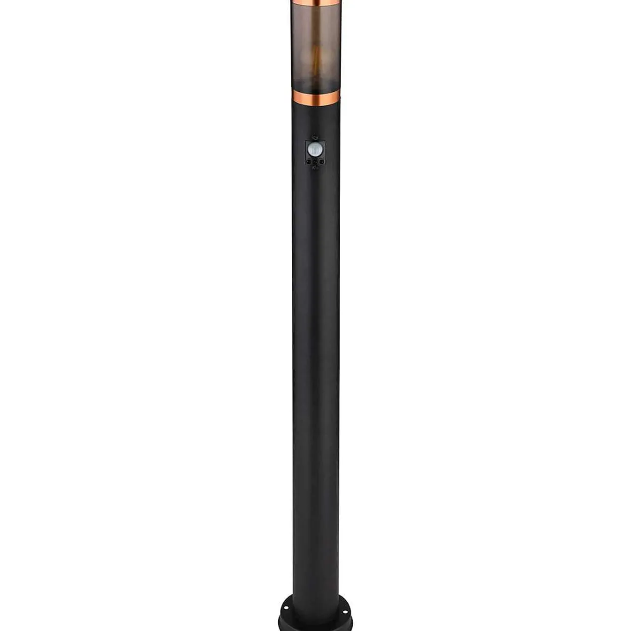 mutoni light Aussenleuchte Boston Edelstahl 1Xe27 Schwarz Rauch 13X13X110> Stehleuchten Aussen