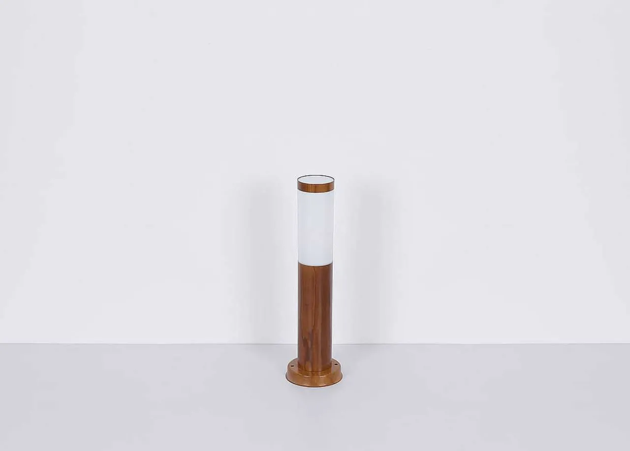 mutoni light Aussenleuchte Boston Edelstahl 1Xe27 Holzoptik Opal 13X13X45> Bodenleuchten Aussen