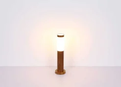 mutoni light Aussenleuchte Boston Edelstahl 1Xe27 Holzoptik Opal 13X13X45><noscript><img width=