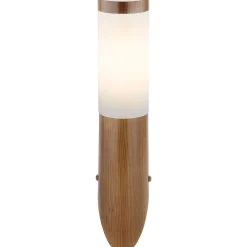 mutoni light Aussenleuchte Boston Edelstahl 1Xe27 Holzoptik Opal 8X8X39> Wandleuchten Aussen