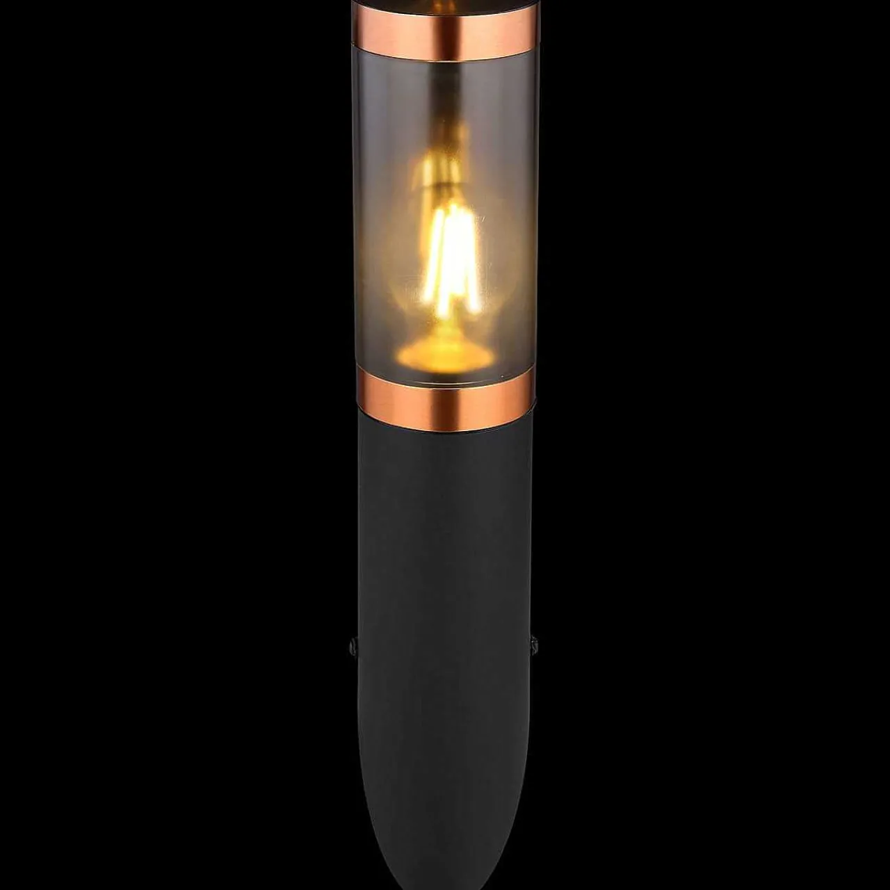 mutoni light Aussenleuchte Boston Edelstahl Schwarz 1Xe27 Schwarz 8X41> Wandleuchten Aussen