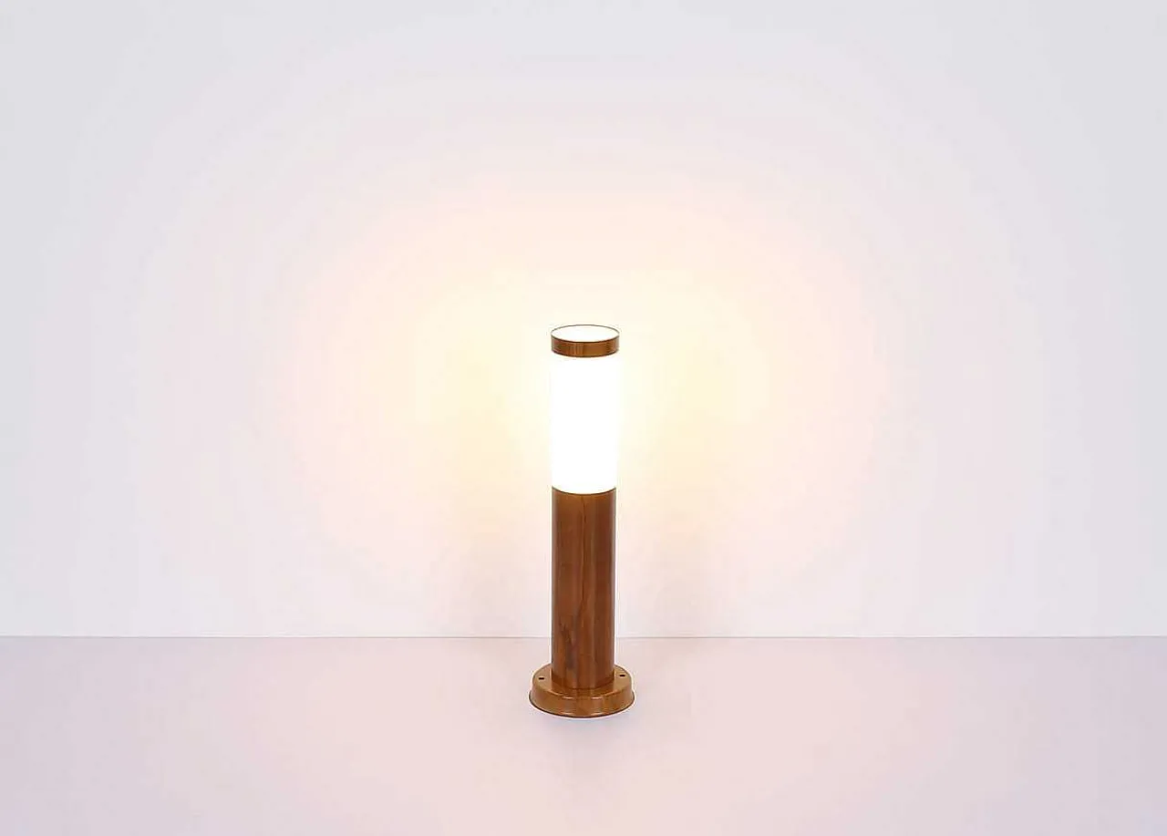 mutoni light Aussenleuchte Boston Edelstahl Holzoptik 3Xe27 Led> Led-Aussenleuchten