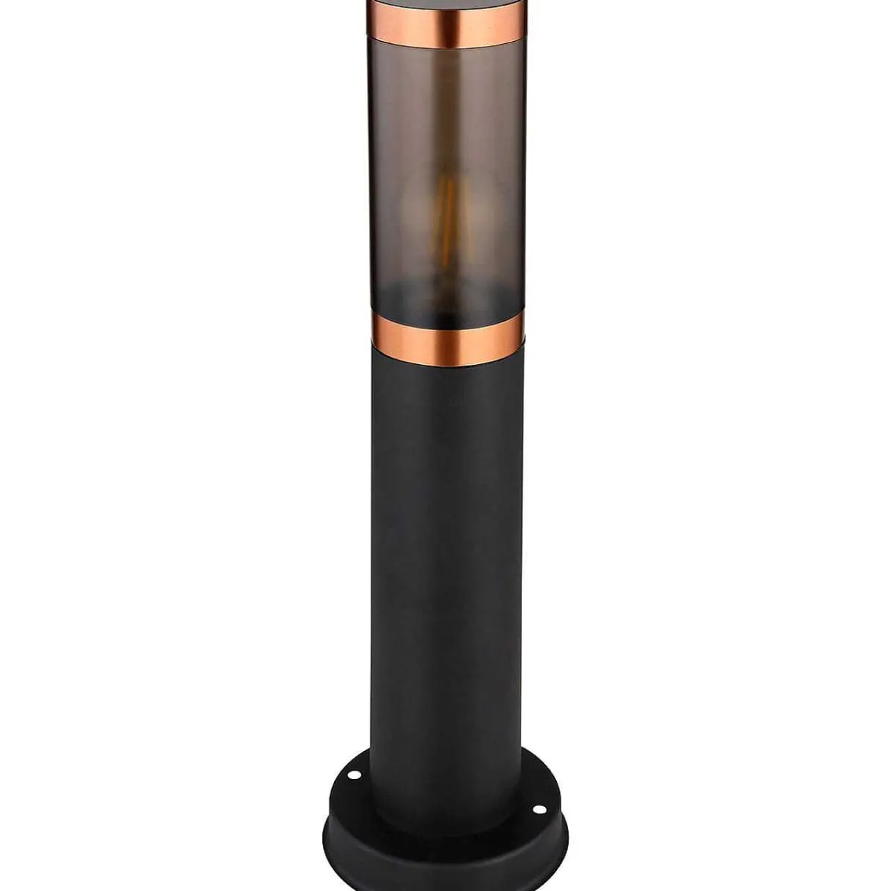 mutoni light Aussenleuchte Boston Edelstahl Schwarz 1Xe27 Rauch 13X13X45> Bodenleuchten Aussen