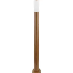 mutoni light Aussenleuchte Boston Edelstahl 1Xe27 Holzoptik Opal 13X13X110> Stehleuchten Aussen