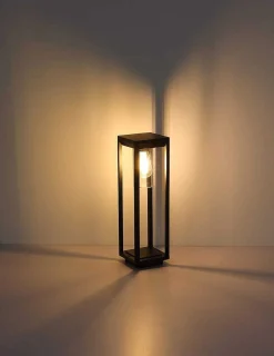 mutoni light Aussenleuchte Candela Aluminium Druckguss Schwarz Matt 1Xe> Bodenleuchten Aussen