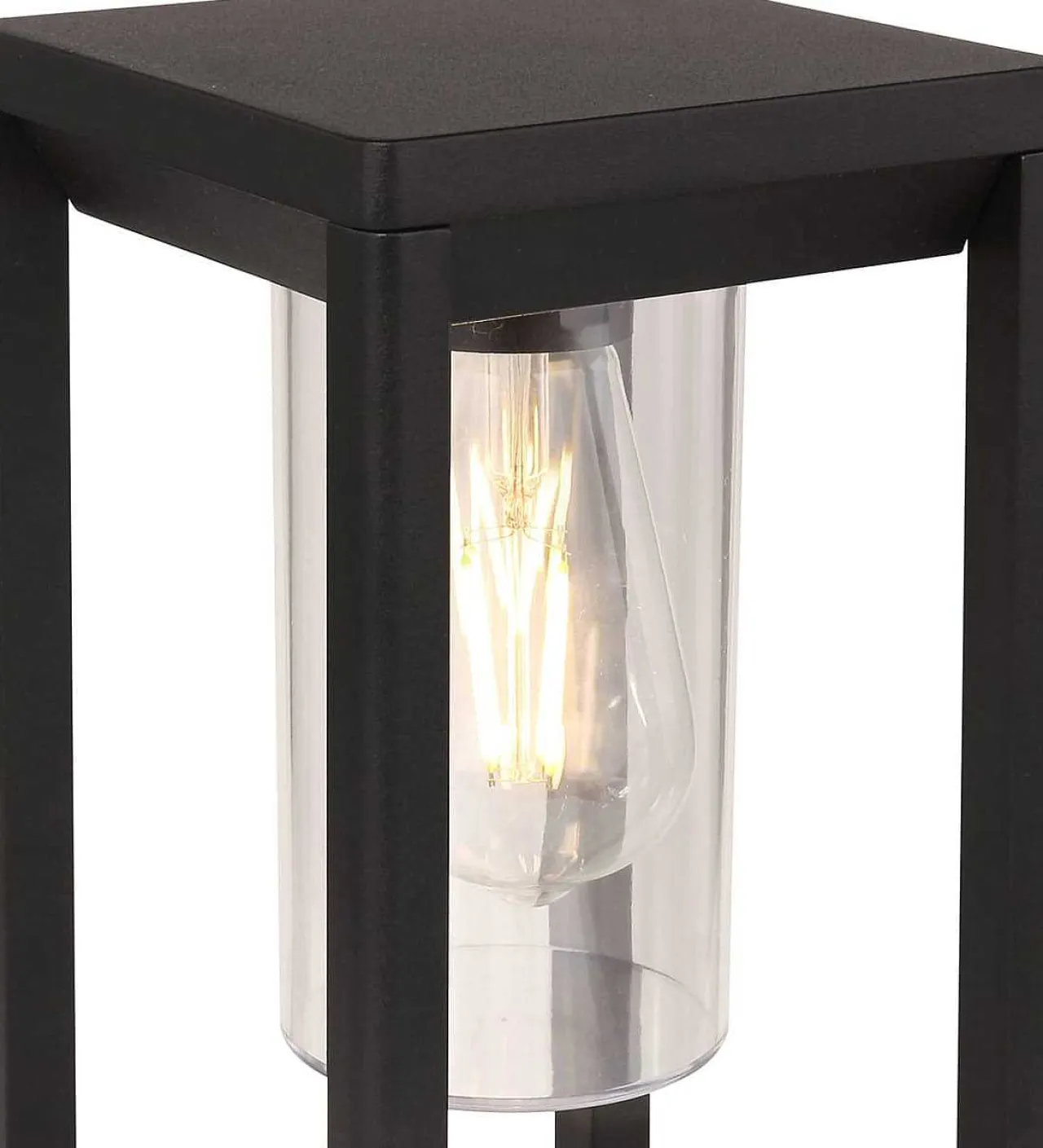 mutoni light Aussenleuchte Candela Aluminium Druckguss Schwarz Matt 1Xe> Bodenleuchten Aussen