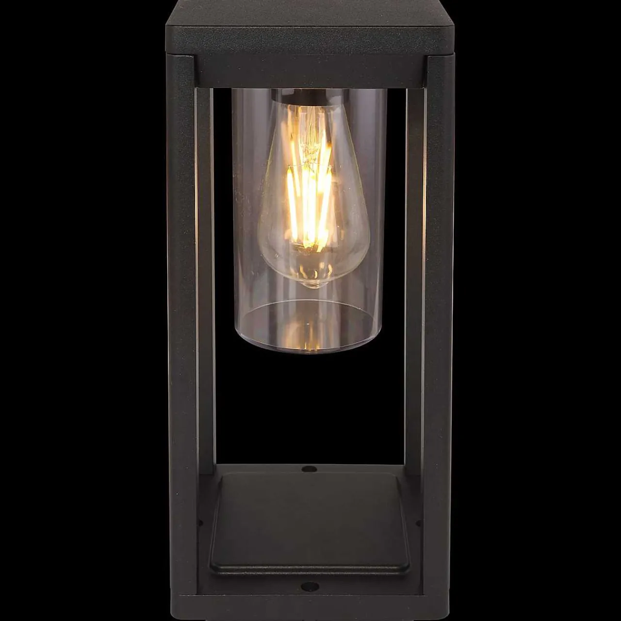 mutoni light Aussenleuchte Candela Aluminium Druckguss Schwarz Matt 1Xe> Bodenleuchten Aussen