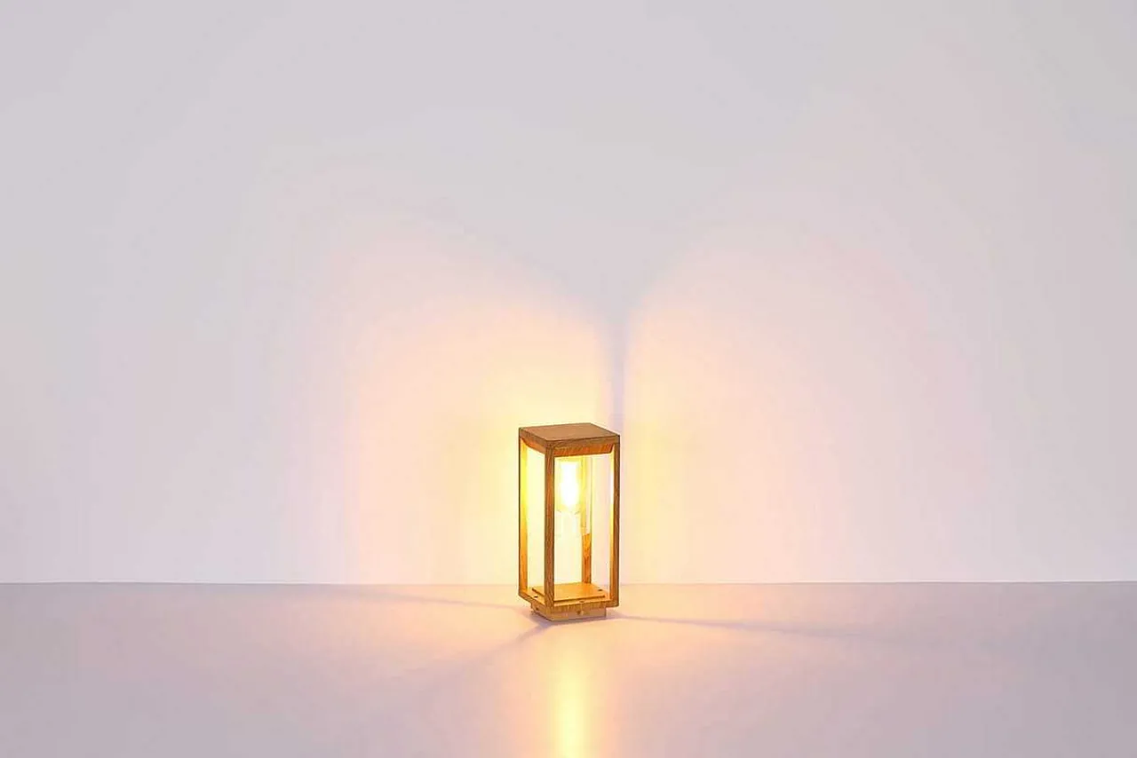 mutoni light Aussenleuchte Candela Aluminium Druckguss Holzoptik 1Xe27 Led> Led-Aussenleuchten