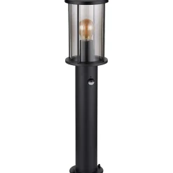 mutoni light Aussenleuchte Gracey Edelstahl Glas Schwarz Matt 1Xe27 60> Stehleuchten Aussen