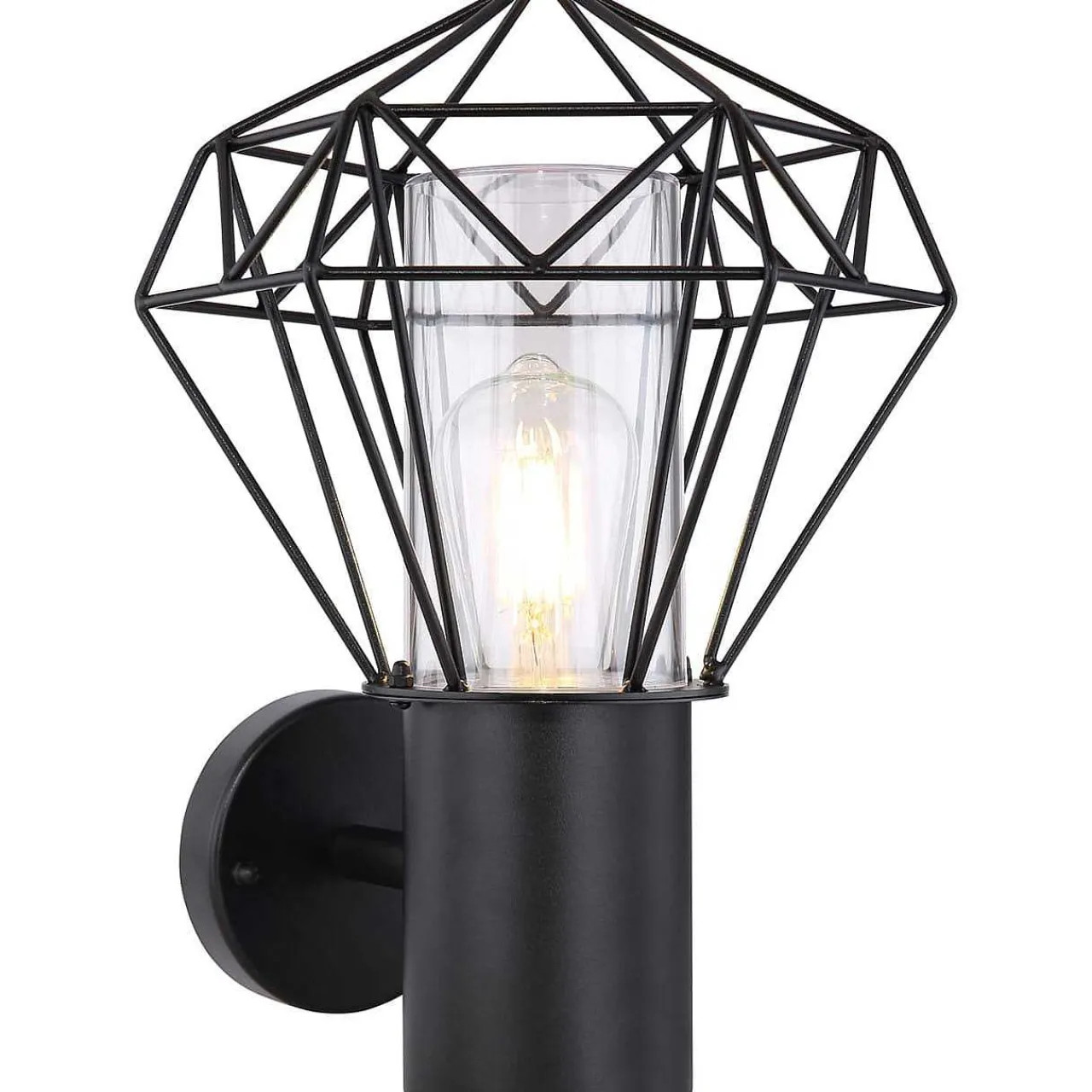 mutoni light Aussenleuchte Horace Edelstahl Schwarz 1Xe27 Led> Led-Aussenleuchten