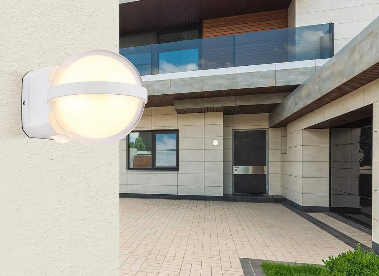 mutoni light Aussenleuchte Illi Aluminium Weiss Matt Led> Wandleuchten Aussen